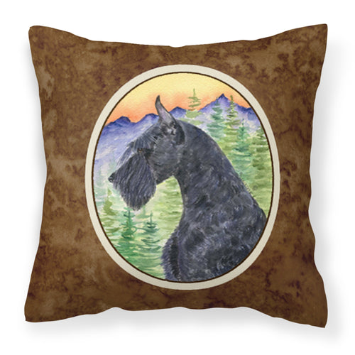 'Caroline'S Treasures Ss8256Pw1414 Schnauzer Decorative Canvas Fabric Pillow, Large, Multicolor'