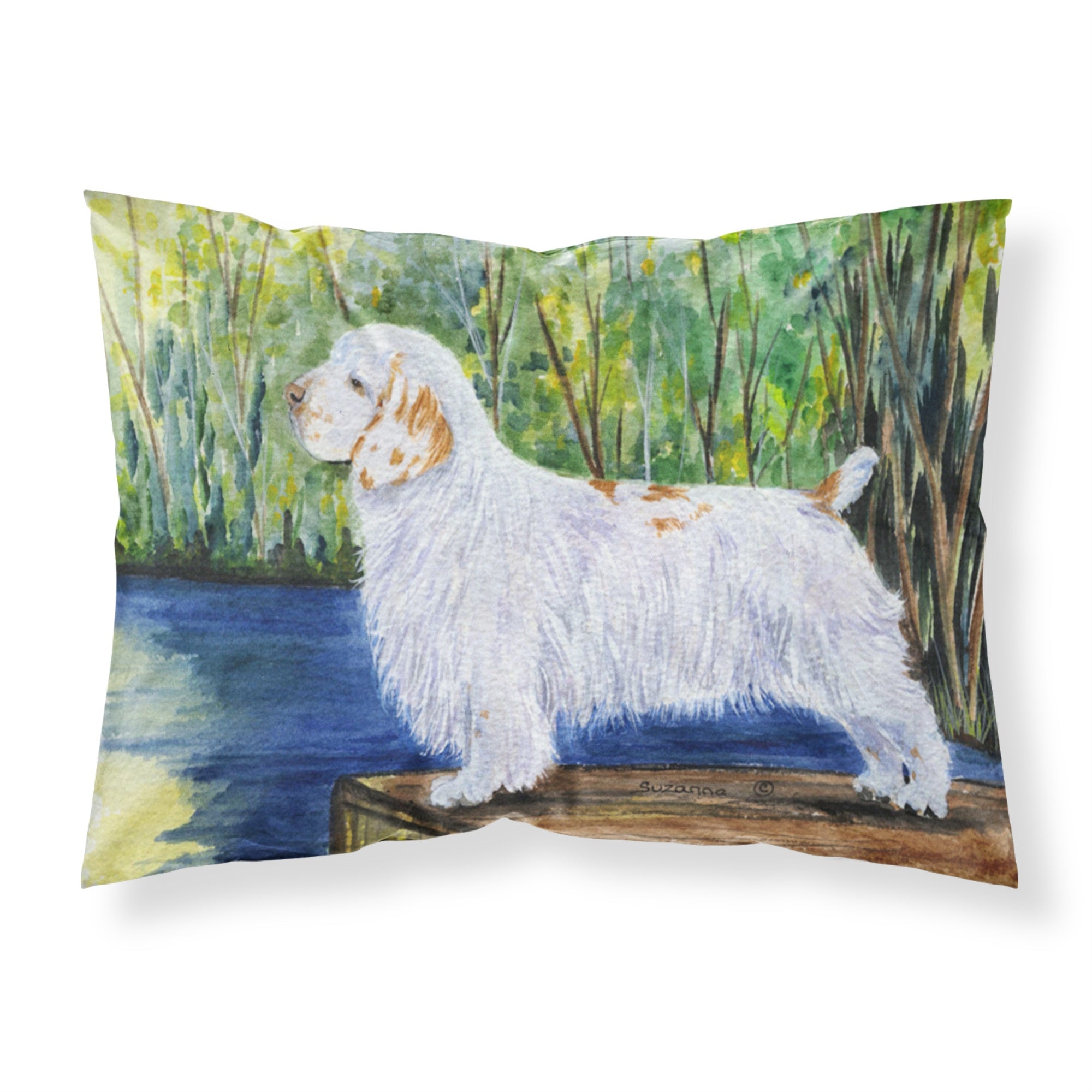 'Caroline'S Treasures Ss8261Pillowcase Clumber Spaniel Moisture Wicking Fabric Standard Pillowcase, Large, Multicolor'