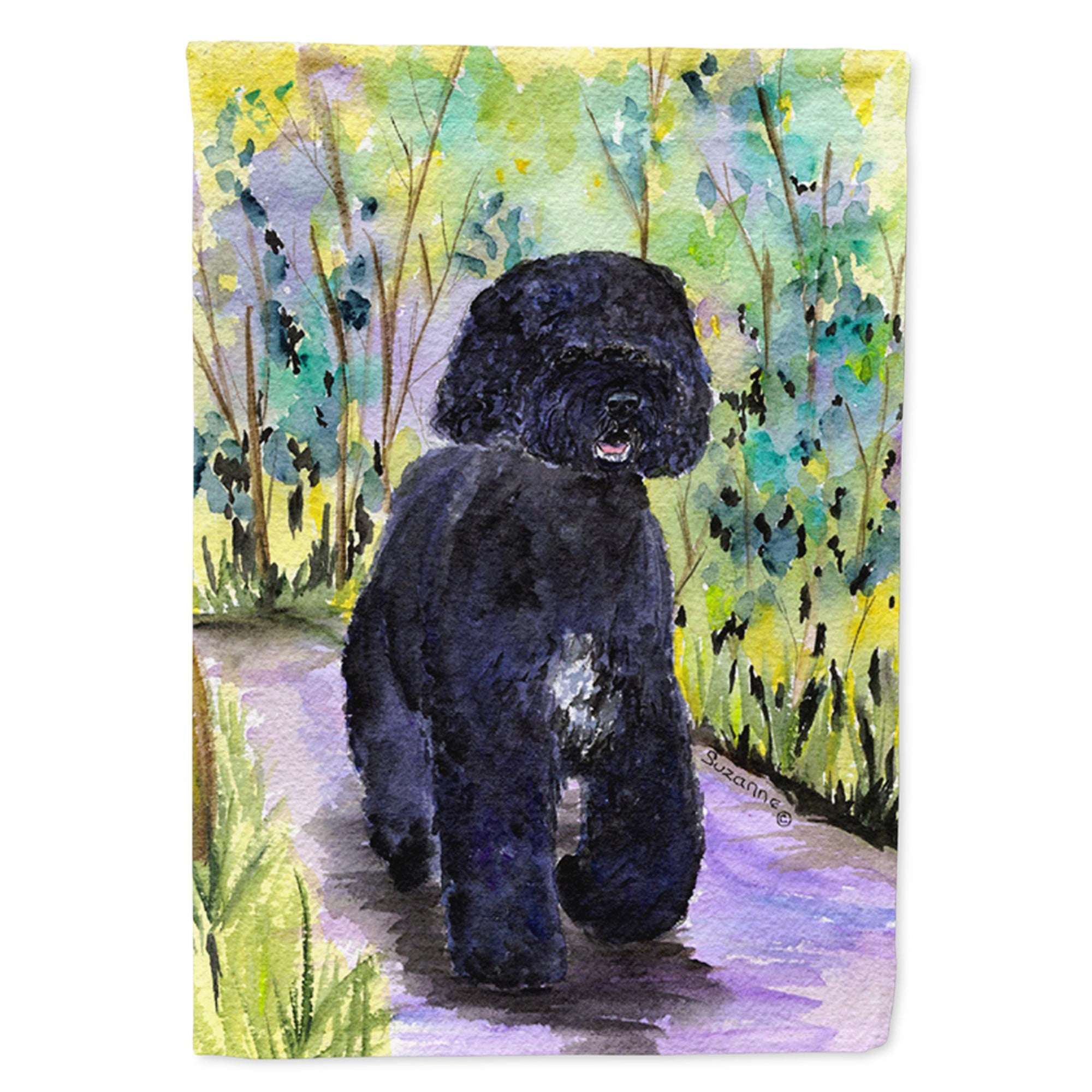 'Caroline'S Treasures Ss8264Chf Portuguese Water Dog Flag Canvas, Large, Multicolor'