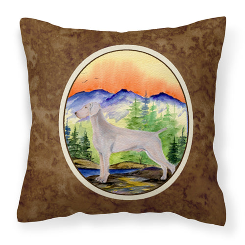 'Caroline'S Treasures Ss8267Pw1414 Weimaraner Decorative Canvas Fabric Pillow, Large, Multicolor'