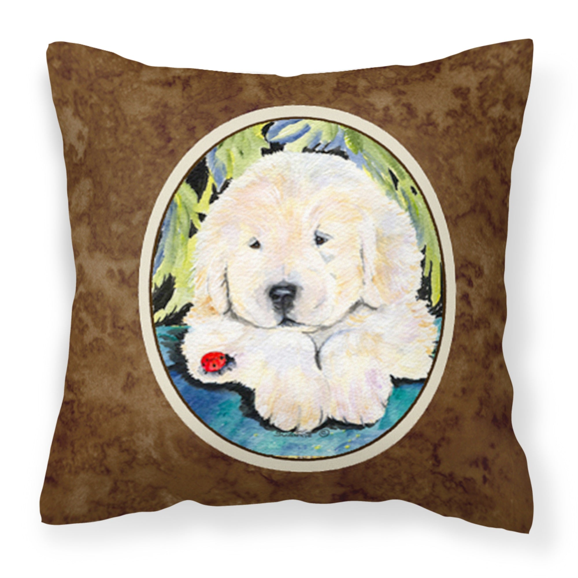 'Caroline'S Treasures Ss8271Pw1414 Golden Retriever Decorative Canvas Fabric Pillow, Large, Multicolor'
