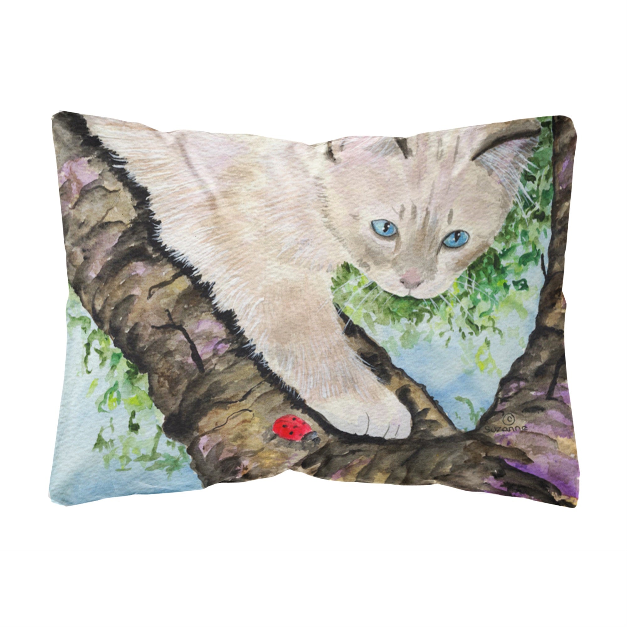 'Caroline'S Treasures Ss8276Pw1216 Cat - Birman Decorative Canvas Fabric Pillow, Large, Multicolor'