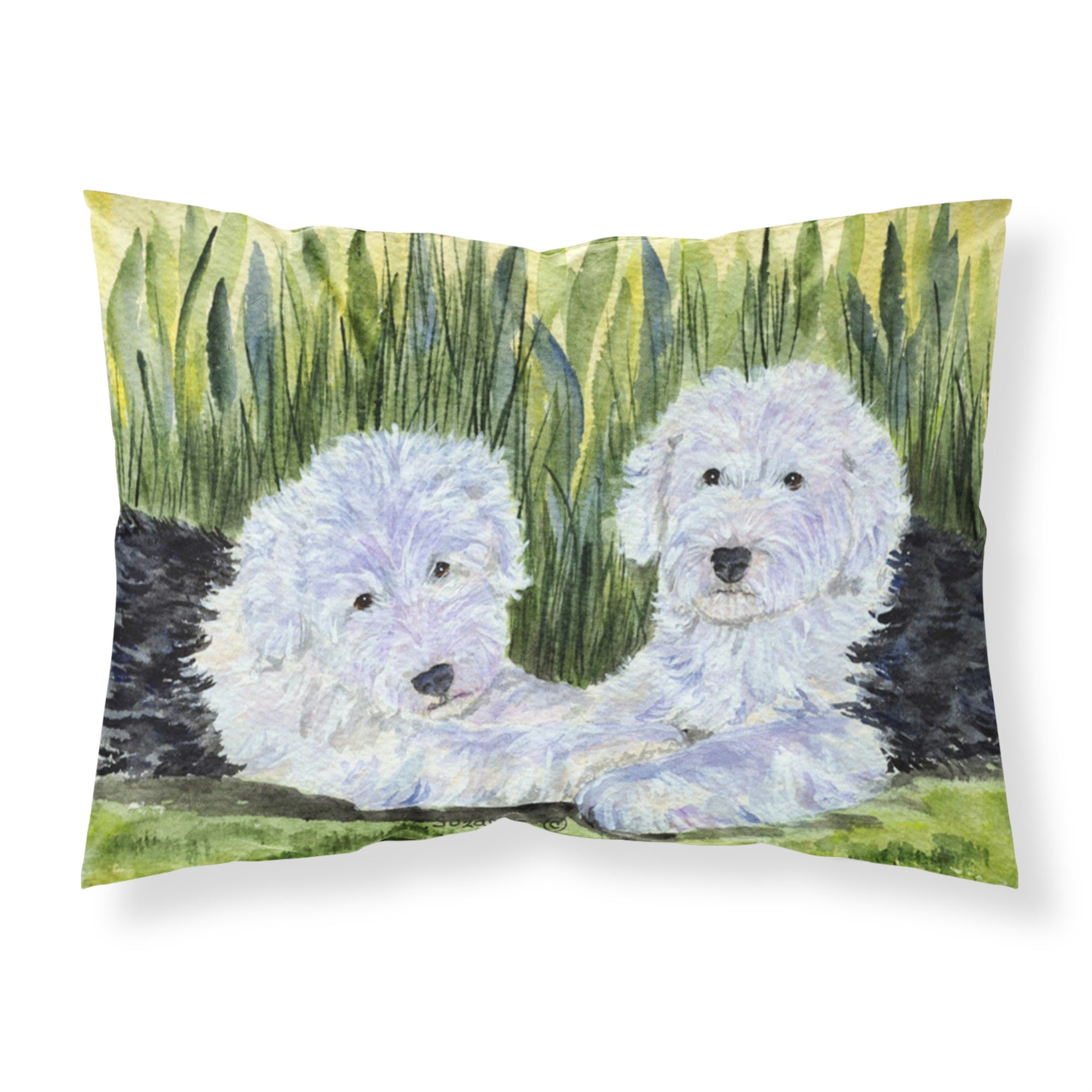 'Caroline'S Treasures Ss8282Pillowcase Old English Sheepdog Moisture Wicking Fabric Standard Pillowcase, Large, Multicolor'