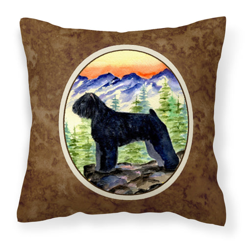 'Caroline'S Treasures Ss8286Pw1414 Bouvier Des Flandres Decorative Canvas Fabric Pillow, Large, Multicolor'