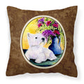 'Caroline'S Treasures Ss8301Pw1414 Westie Decorative Canvas Fabric Pillow, Large, Multicolor'