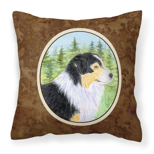 'Caroline'S Treasures Ss8316Pw1414 Australian Shepherd Decorative Canvas Fabric Pillow, Large, Multicolor'