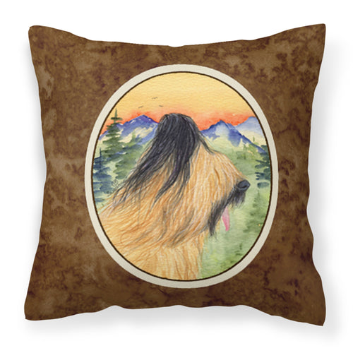 'Caroline'S Treasures Ss8318Pw1414 Briard Decorative Canvas Fabric Pillow, Large, Multicolor'