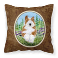 'Caroline'S Treasures Ss8320Pw1414 Bearded Collie Decorative Canvas Fabric Pillow, Large, Multicolor'