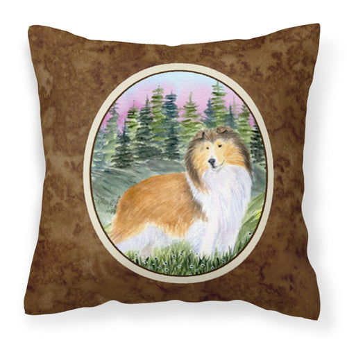 'Caroline'S Treasures Ss8321Pw1414 Sheltie Decorative Canvas Fabric Pillow, Large, Multicolor'