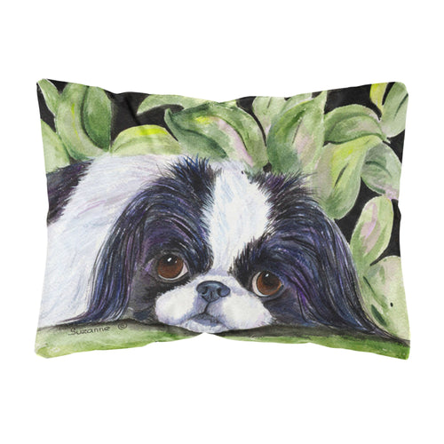 'Caroline'S Treasures Ss8322Pw1216 Japanese Chin Decorative Canvas Fabric Pillow, Large, Multicolor'