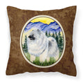 'Caroline'S Treasures Ss8323Pw1414 Keeshond Decorative Canvas Fabric Pillow, Large, Multicolor'