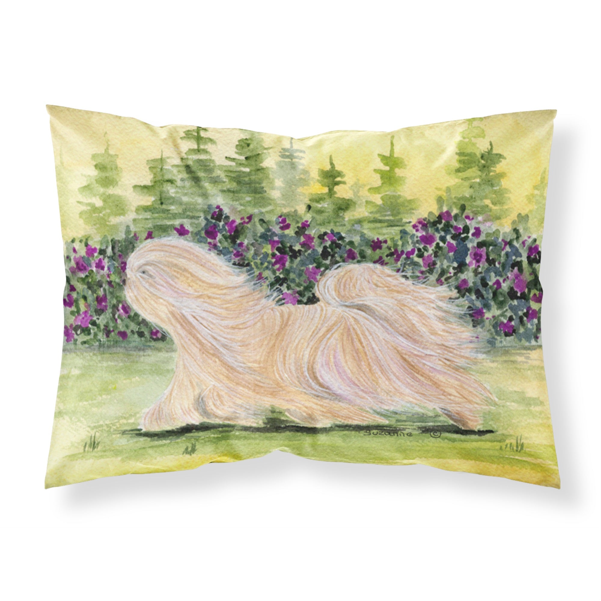 'Caroline'S Treasures Ss8328Pillowcase Lhasa Apso Moisture Wicking Fabric Standard Pillowcase, Large, Multicolor'