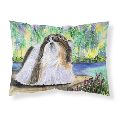 'Caroline'S Treasures Ss8329Pillowcase Shih Tzu Moisture Wicking Fabric Standard Pillowcase, Large, Multicolor'