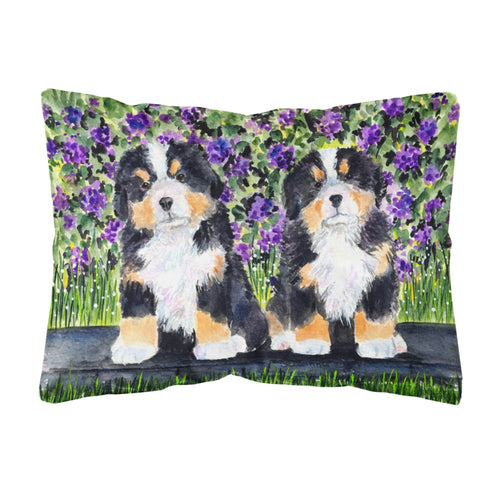 'Caroline'S Treasures Ss8334Pw1216 Bernese Mountain Dog Decorative Canvas Fabric Pillow, Large, Multicolor'