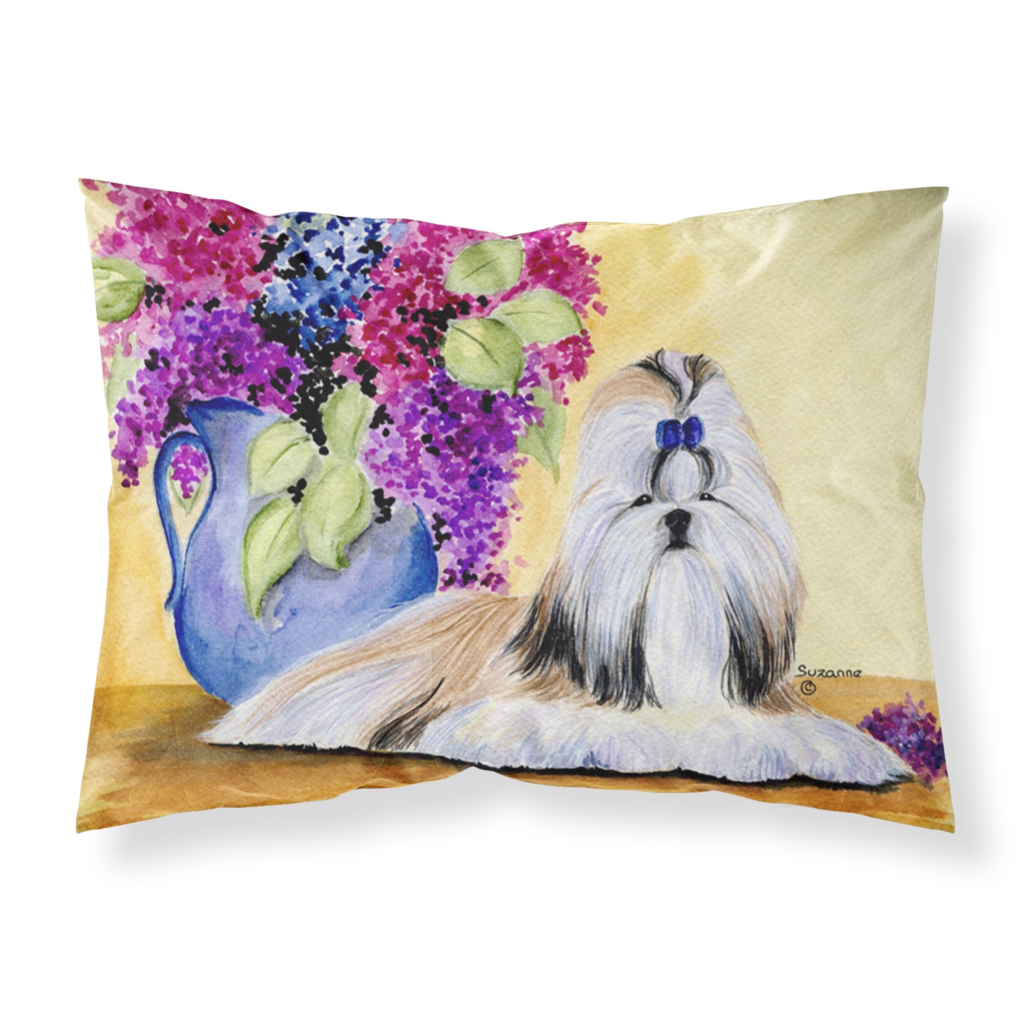 'Caroline'S Treasures Ss8341Pillowcase Shih Tzu Moisture Wicking Fabric Standard Pillowcase, Large, Multicolor'