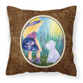 'Caroline'S Treasures Ss8351Pw1414 Little Girl With Westie Decorative Canvas Fabric Pillow, Large, Multicolor'