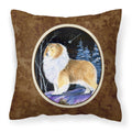 'Caroline'S Treasures Ss8368Pw1414 Starry Night Sheltie Decorative Canvas Fabric Pillow, Large, Multicolor'