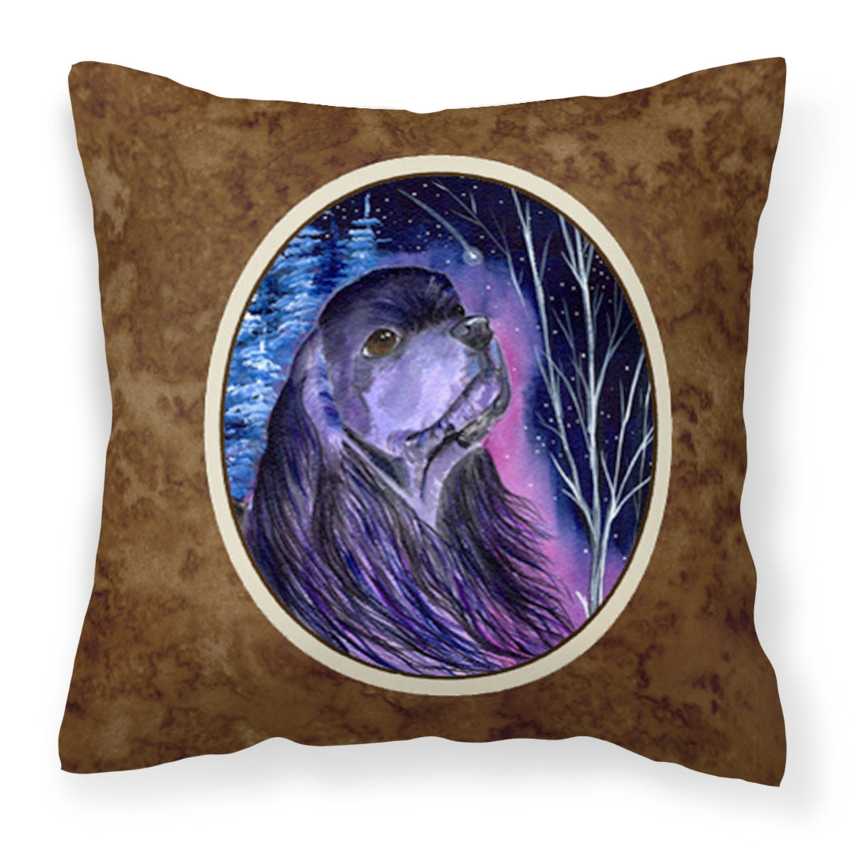 'Caroline'S Treasures Ss8385Pw1414 Starry Night Cocker Spaniel Fabric Pillow, Large, Multicolor'