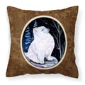 'Caroline'S Treasures Ss8389Pw1414 Starry Night American Eskimo Fabric Pillow, Large, Multicolor'