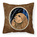 'Caroline'S Treasures Ss8391Pw1414 Starry Night Sussex Spaniel Fabric Pillow, Large, Multicolor'