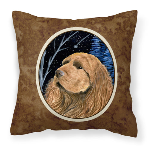 'Caroline'S Treasures Ss8391Pw1414 Starry Night Sussex Spaniel Fabric Pillow, Large, Multicolor'