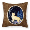 'Caroline'S Treasures Ss8392Pw1414 Starry Night Golden Retriever Fabric Pillow, Large, Multicolor'