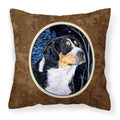 'Caroline'S Treasures Ss8393Pw1414 Starry Night Bernese Mountain Dog Fabric Pillow, Large, Multicolor'