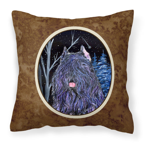 'Caroline'S Treasures Ss8394Pw1414 Starry Night Bouvier Des Flandres Fabric Pillow, Large, Multicolor'