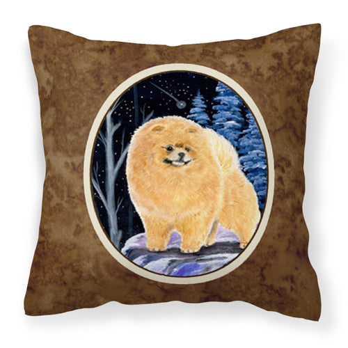 'Caroline'S Treasures Ss8396Pw1414 Starry Night Pomeranian Decorative Canvas Fabric Pillow, Large, Multicolor'