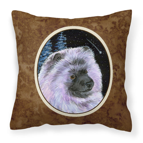 'Caroline'S Treasures Ss8412Pw1414 Starry Night Keeshond Decorative Canvas Fabric Pillow, Large, Multicolor'