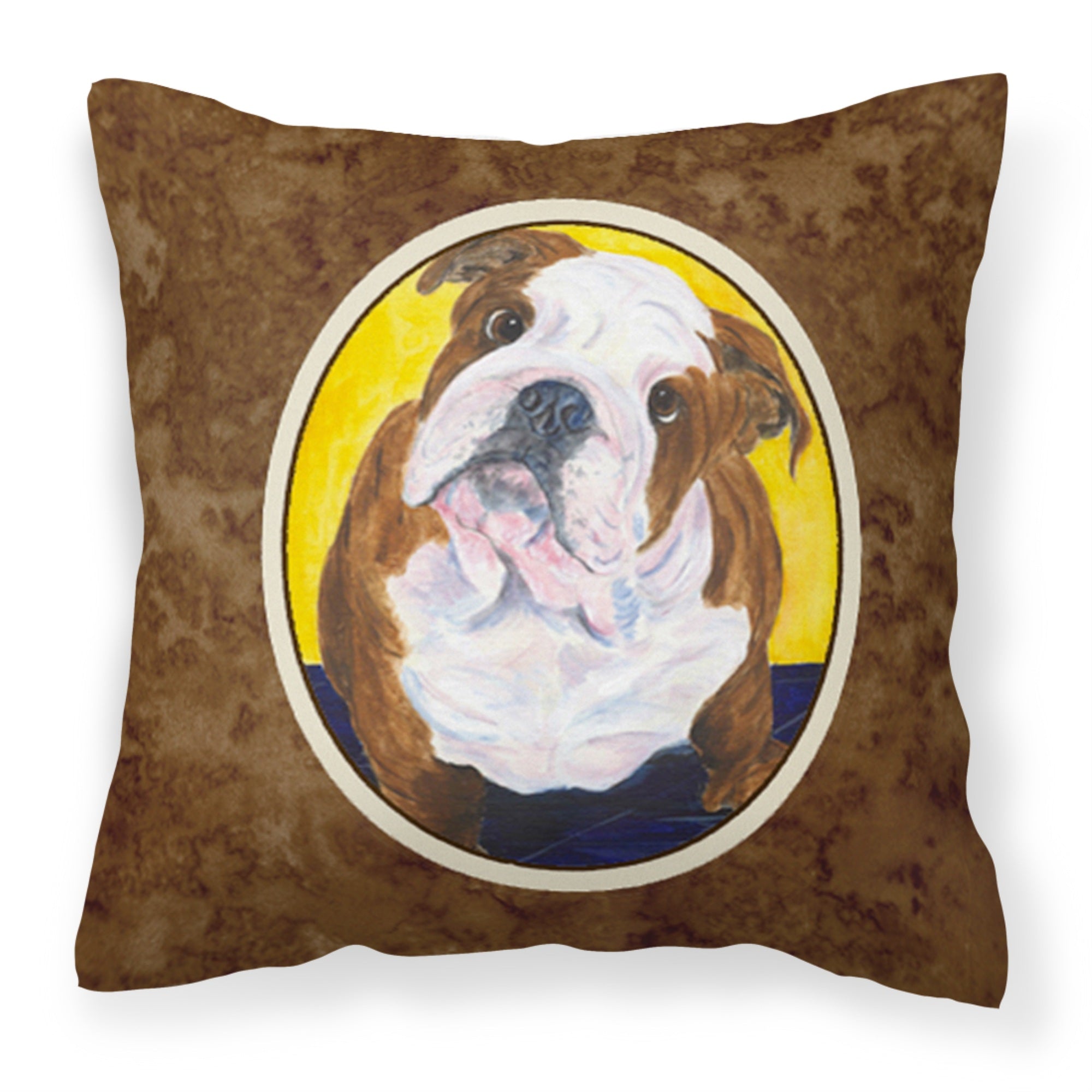 'Caroline'S Treasures Ss8415Pw1414 English Bulldog Decorative Canvas Fabric Pillow, Large, Multicolor'