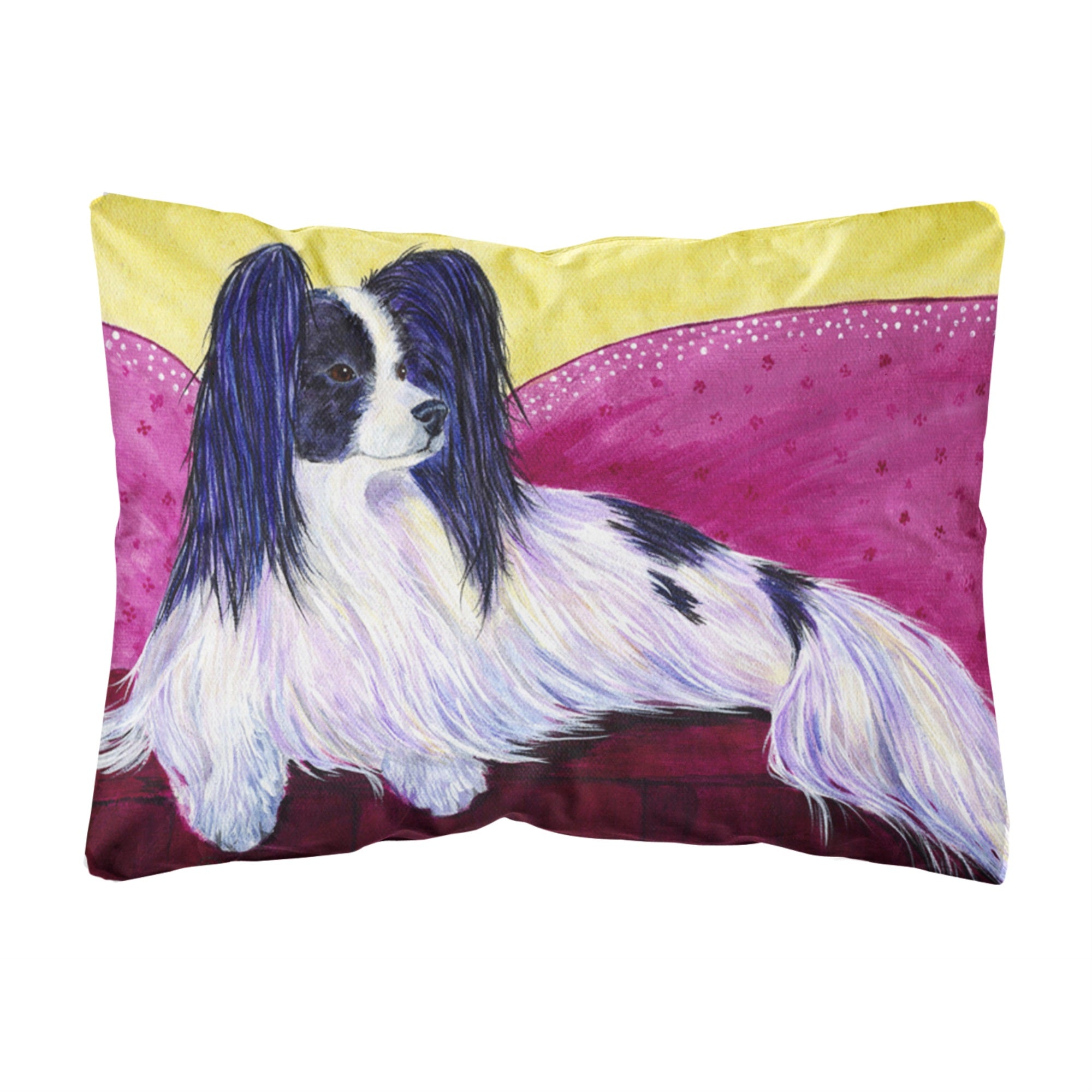 'Caroline'S Treasures Ss8416Pw1216 Papillon Decorative Canvas Fabric Pillow, Large, Multicolor'
