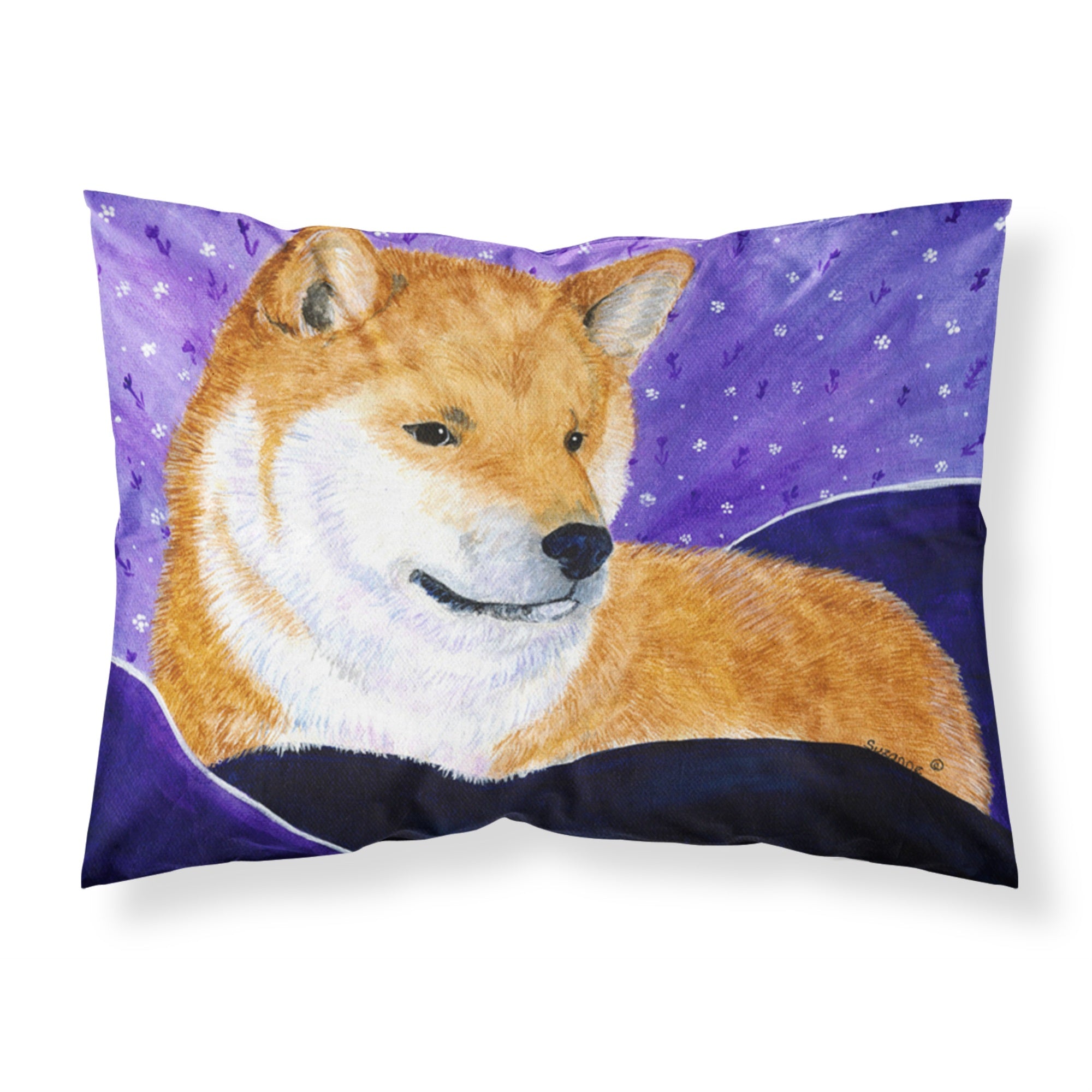 'Caroline'S Treasures Ss8417Pillowcase Shiba Inu Moisture Wicking Fabric Standard Pillowcase, Large, Multicolor'