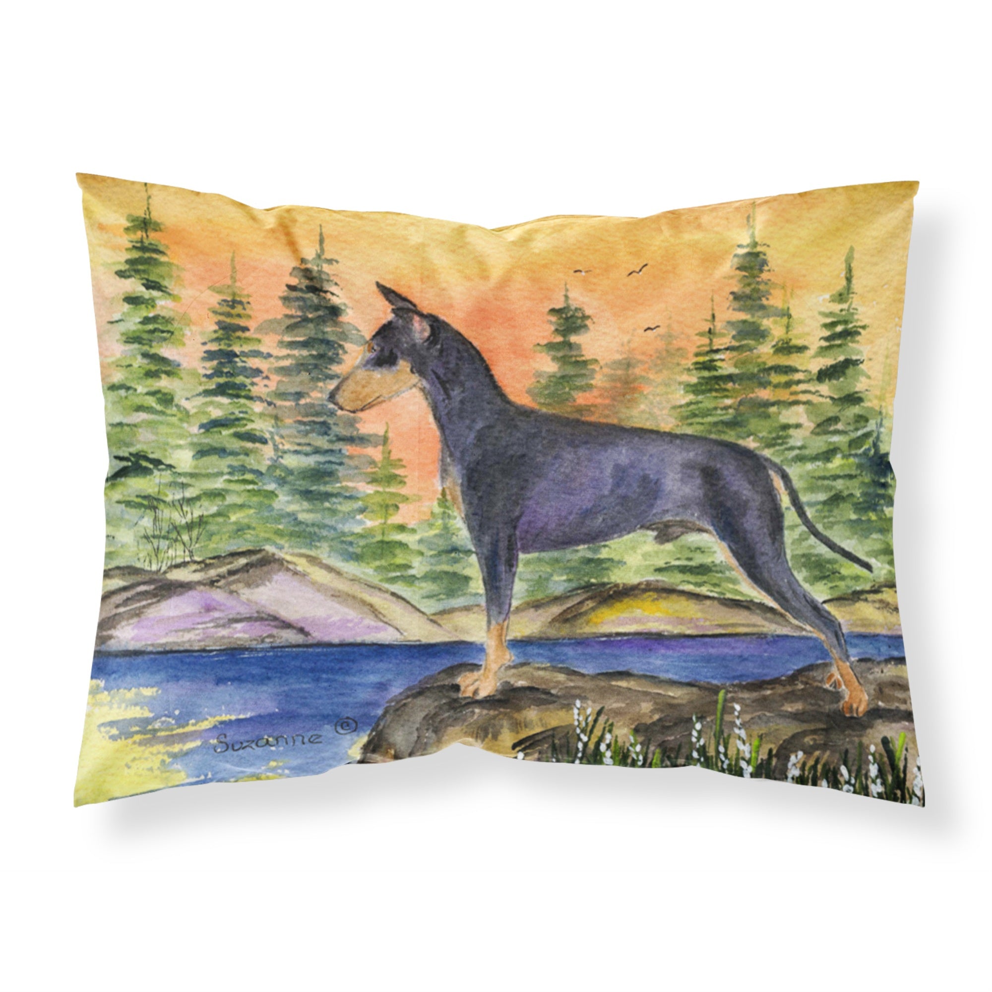 'Caroline'S Treasures Ss8419Pillowcase Manchester Terrier Moisture Wicking Fabric Standard Pillowcase, Large, Multicolor'