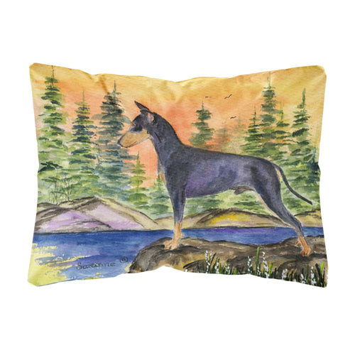 'Caroline'S Treasures Ss8419Pw1216 Manchester Terrier Decorative Canvas Fabric Pillow, Large, Multicolor'