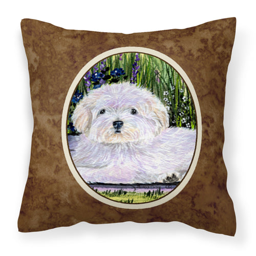 'Caroline'S Treasures Ss8430Pw1414 Cotton De Tulear Decorative Canvas Fabric Pillow, Large, Multicolor'
