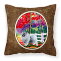 'Caroline'S Treasures Ss8432Pw1414 Keeshond Decorative Canvas Fabric Pillow, Large, Multicolor'