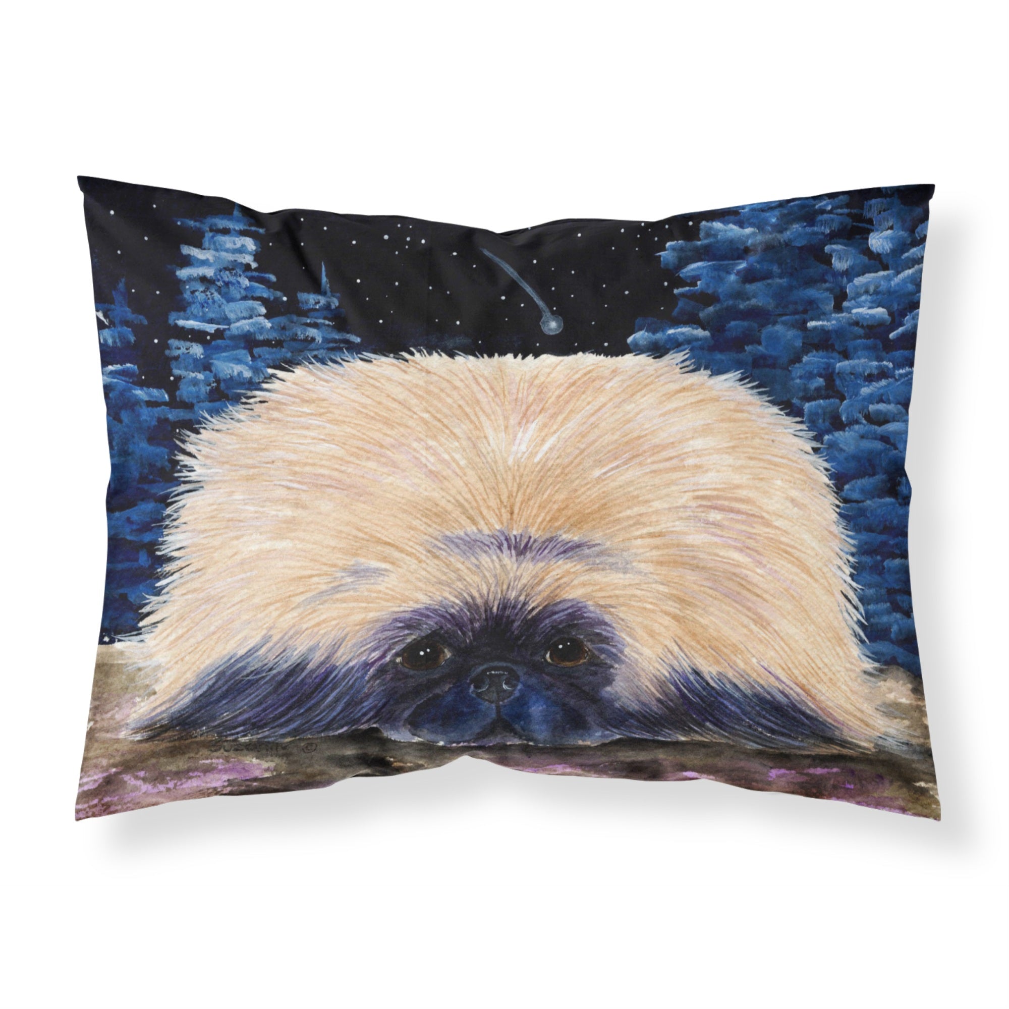 'Caroline'S Treasures Ss8439Pillowcase Starry Night Pekingese Moisture Wicking Fabric Standard Pillowcase, Large, Multicolor'