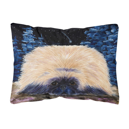 'Caroline'S Treasures Ss8439Pw1216 Starry Night Pekingese Decorative Canvas Fabric Pillow, Large, Multicolor'