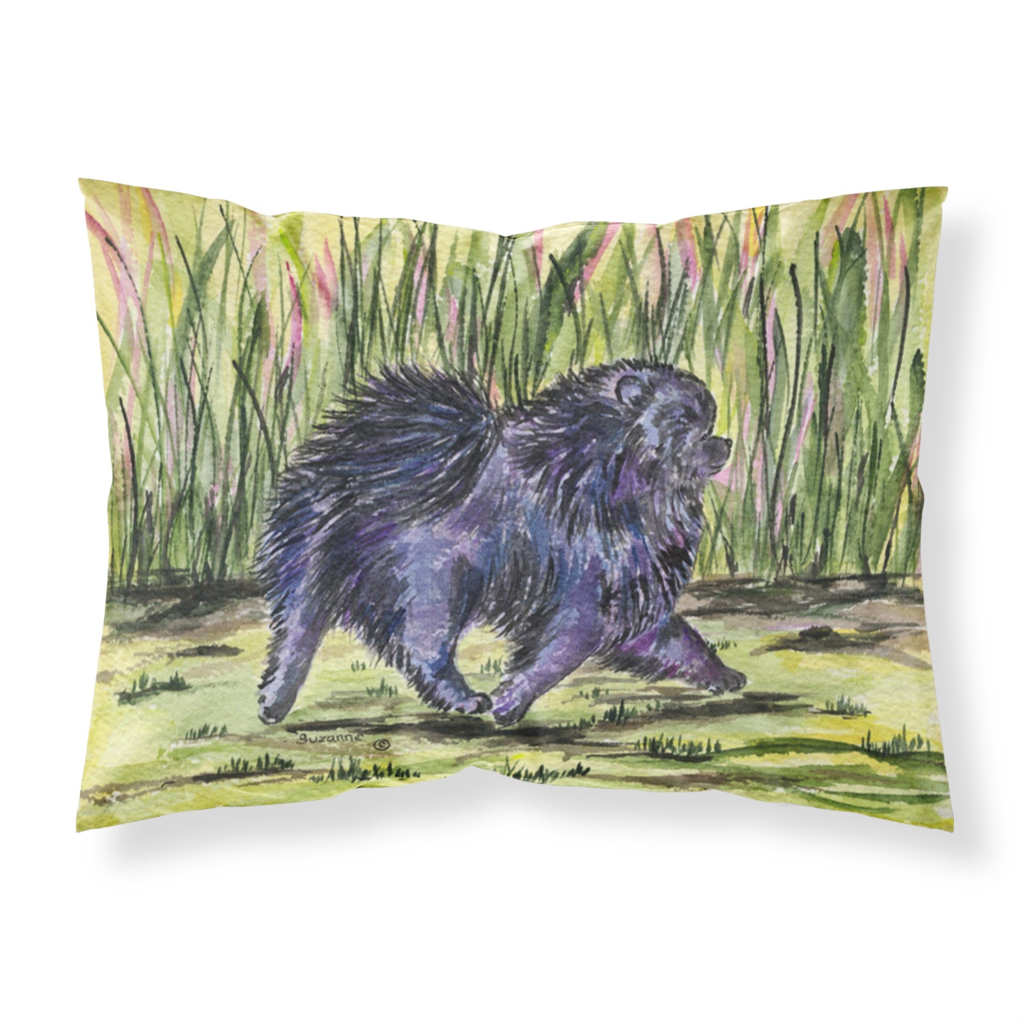 'Caroline'S Treasures Ss8444Pillowcase Pomeranian Moisture Wicking Fabric Standard Pillowcase, Large, Multicolor'