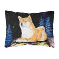'Caroline'S Treasures Ss8445Pw1216 Starry Night Shiba Inu Decorative Canvas Fabric Pillow, Large, Multicolor'