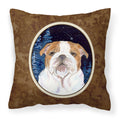 'Caroline'S Treasures Ss8447Pw1414 Starry Night English Bulldog Fabric Pillow, Large, Multicolor'