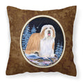 'Caroline'S Treasures Ss8451Pw1414 Starry Night Bearded Collie Fabric Pillow, Large, Multicolor'