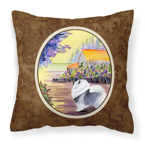 'Caroline'S Treasures Ss8452Pw1414 Keeshond Decorative Canvas Fabric Pillow, Large, Multicolor'