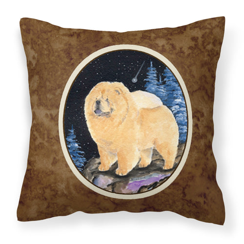 'Caroline'S Treasures Ss8454Pw1414 Starry Night Chow Chow Decorative Canvas Fabric Pillow, Large, Multicolor'