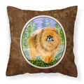 'Caroline'S Treasures Ss8459Pw1414 Pomeranian Decorative Canvas Fabric Pillow, Large, Multicolor'