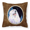 'Caroline'S Treasures Ss8466Pw1414 Starry Night Great Pyrenees Fabric Pillow, Large, Multicolor'