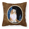 'Caroline'S Treasures Ss8467Pw1414 Starry Night Bearded Collie Fabric Pillow, Large, Multicolor'