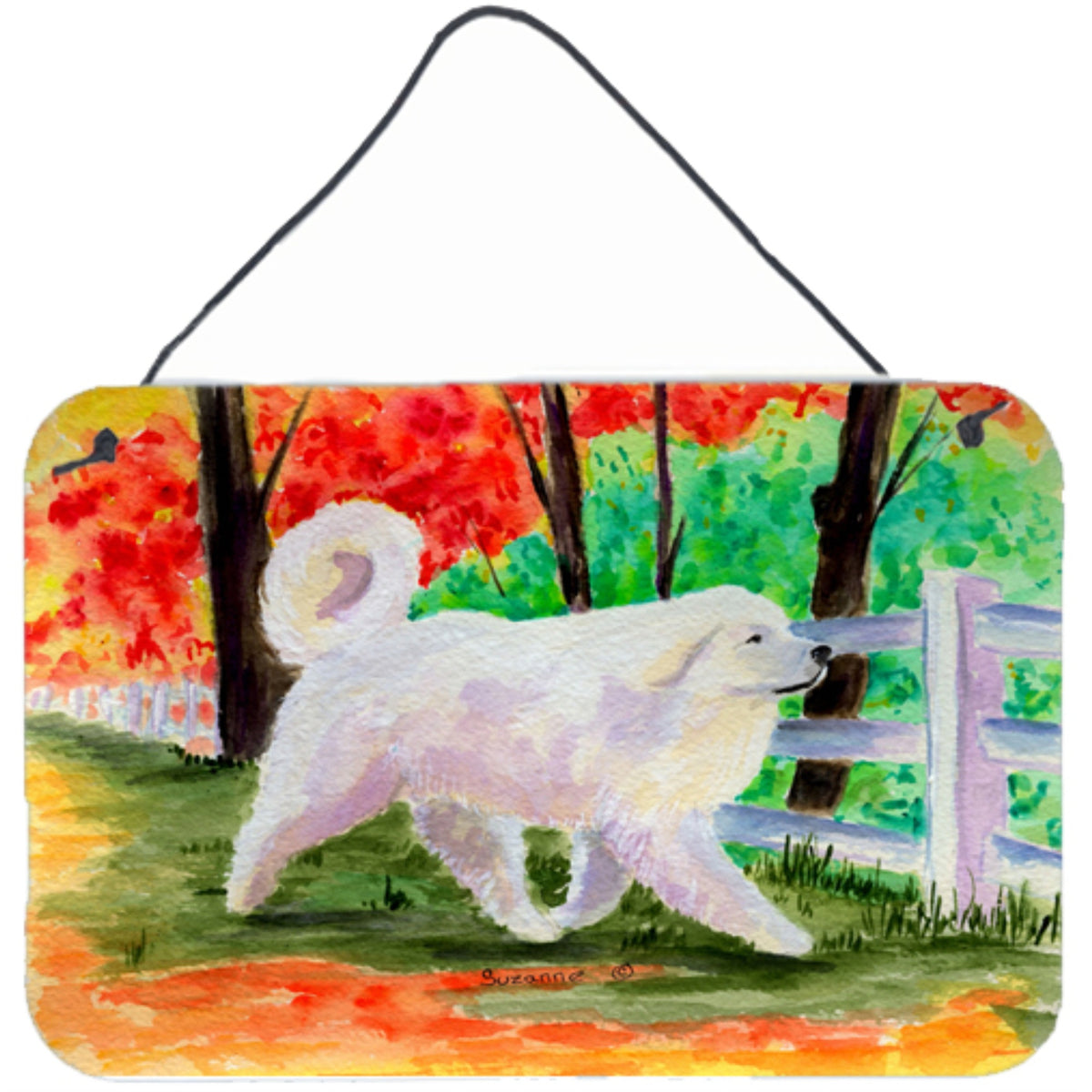 CarolineS Treasures Ss8472Ds812 Great Pyrenees Indoor Aluminum Metal Wall Or Door Hanging Prints, 8 X 12 Inch  Inch , Multicolor