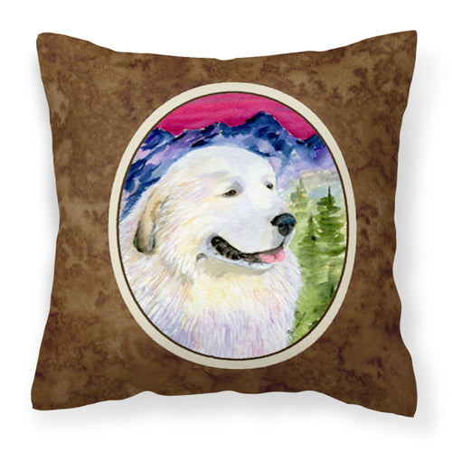 'Caroline'S Treasures Ss8473Pw1414 Great Pyrenees Decorative Canvas Fabric Pillow, Large, Multicolor'
